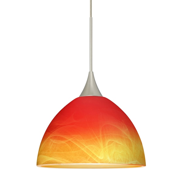 Besa Lighting Brella Cord Pendant, Solare, Satin Nickel Finish, 1x50W Halogen 1XT-4679SL-SN - main